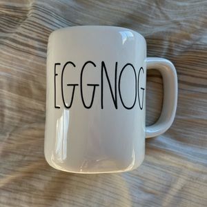 White Rae Dunn Eggnog mug